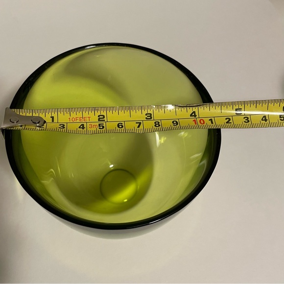 Orrefors Lime Green Bowl 4” Swedish - Picture 12 of 16